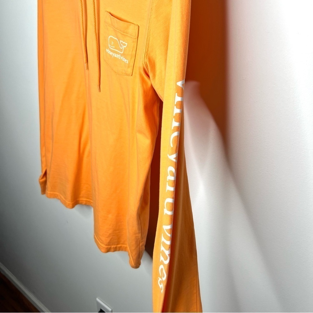 Vineyard Vines Orange Logo Lightweight Sweatshirt Hoodie Size Medium - Picture 5 of 12